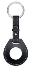 Coteetci COTEetCI bőr tok kulcsokra Apple AirTag H-series készülékhez, fekete