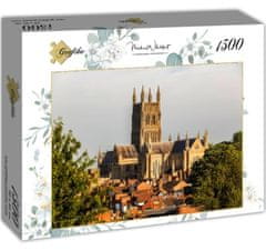 Grafika Puzzle Worcester Cathedral - kilátás a királyi kastély parkjából 1500 darab