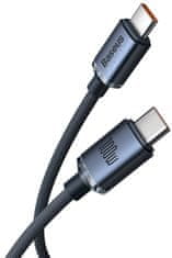 BASEUS Crystal Shine Series töltő- / adatkábel USB-C / USB-C 100W 2m CAJY000701, fekete
