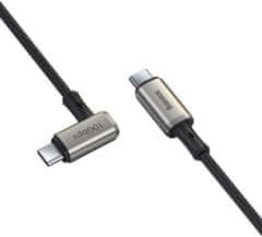BASEUS Hammer hajlított kábel Type-C/Type-C PD3.1 Gen2 100W (20V/5A) 1.5m CATPN-01, fekete
