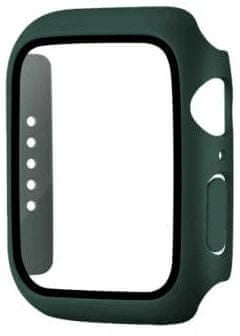 Coteetci Polikarbonát tok kijelző védelemmel Apple Watch 45 mm készülékhez, zöld