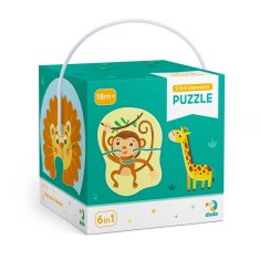 DoDo Puzzle 2-3-4 darab, 2 darabos csomag Vadállatok és Szállítás