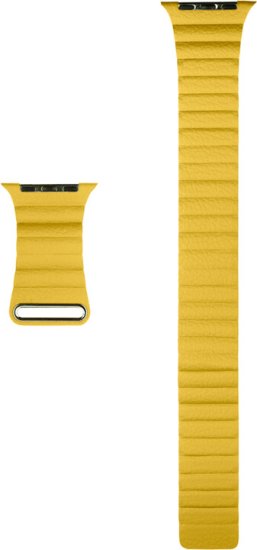 Coteetci Bőr mágneses szíj Loop Band Apple Watch-hoz 38/40/41mm, sárga