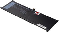 T6 power Akkumulátor Dell XPS 12 9250 készülékhez, Li-Poly, 7,6 V, 4000 mAh (30 Wh), fekete