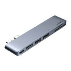 Ugreen CM380 USB-C HUB adapter MacBook Air / Pro, szürke