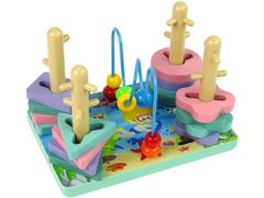 Lean-toys Fa blokkok Sorter Sea World Oktatási gyöngyök
