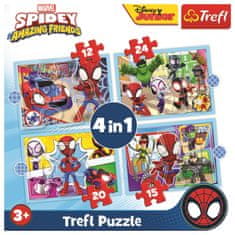 Trefl Puzzle Spidey és csodálatos barátai 4 az 1-ben (12,15,20,24 darab)