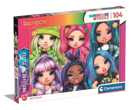 Clementoni Briliáns puzzle Rainbow High: Rainbow friends 104 db