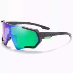 KDEAM Collins 03 kerékpáros szemüveg, Black / Blue Green