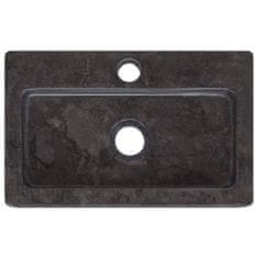 Greatstore fekete márvány mosdókagyló 38 x 24 x 6,5 cm