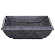 Greatstore fekete márvány mosdókagyló 50 x 35 x 10 cm