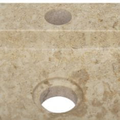 Greatstore krémszínű márvány mosdókagyló 38 x 24 x 6,5 cm