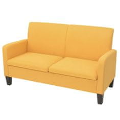 Greatstore 2 személyes sárga kanapé 135 x 65 x 76 cm