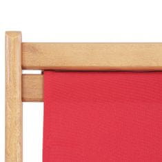 Greatstore piros összecsukható szövetkárpitos, favázas strandszék