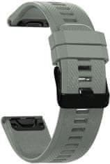 RhinoTech Sportos szilikon óraszíj Garmin QuickFit órához 26mm, RTSS-038-GY, szürke
