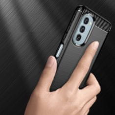 MG Carbon Case Flexible szilikon tok Motorola Moto G51 5G, fekete