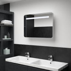 shumee tükrös fürdőszobaszekrény LED világítással 80 x 9,5 x 55 cm 