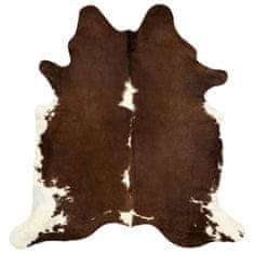 shumee barna és fehér valódi marhabőr szőnyeg 150 x 170 cm