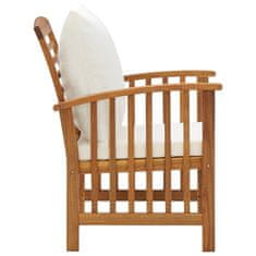 Greatstore 2 db tömör akácfa kerti szék párnákkal