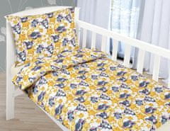 Gyermek ágynemű pamut Agata - 90x135, 45x60 cm - egér sárga, szürke
