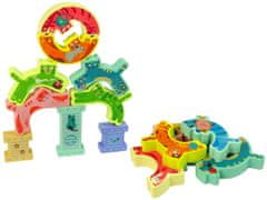 Lean-toys Fából készült kirakós játékok Puzzle játék Balance Cats