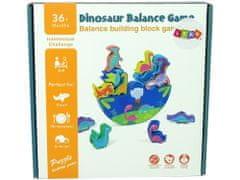Lean-toys Fából készült dinoszaurusz mérleg játék Dinosaur Arcade játék