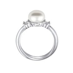 Silvego Maya ezüst gyűrű valódi természetes gyönggyel LPS1496RW (Kerület 50 mm)