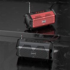 DUDAO Dudao vezeték nélküli Bluetooth 5.0 hangszóró és rádió 3W 500mAh - Piros