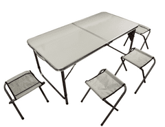 Rojaplast Kemping szett - asztal 120x60cm+4 szék