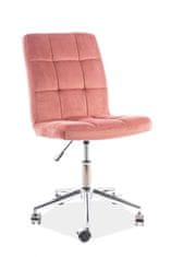 Signal Irodai szék Q-020 öreg rózsaszín bársony 52