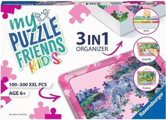 Ravensburger My Puzzle Friends Kids 3 az 1-ben puzzle készlet rózsaszín