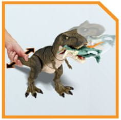 Mattel Jurassic World Tyrannosaurus Rex hangokkal, HDY55
