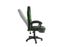 Aga irodai szék fekete - zöld lábtartóval