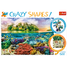 Trefl Trópusi sziget puzzle / 600 darab, őrült formák