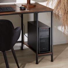 tectake Canton számítógép asztal 120x60x75,5cm - Ipari sötét fa