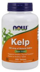 NOW Foods Kelp, természetes jód, 150 ug, 200 tabletta