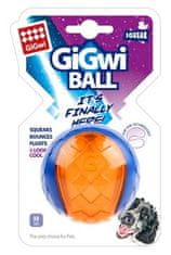 GiGwi Kutyajáték Ball labda M átlátszó kék/narancssárga