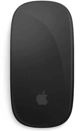 vezeték nélküli egér elegáns fekete ergonomikus Apple Magic Mouse 2022 fekete MMMQ3ZM/A vezeték nélküli kapcsolat optikai érzékelő 1300 DPI felbontás érzékenység iroda otthoni irodai használatra