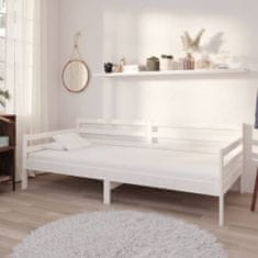 Greatstore fehér tömör fenyőfa kanapéágy 90 x 200 cm