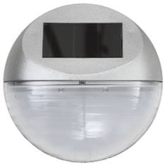 shumee 24 db ezüstszínű kerek kültéri napelemes LED falilámpa