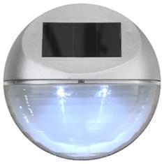 shumee 24 db ezüstszínű kerek kültéri napelemes LED falilámpa