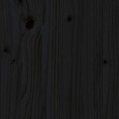 Greatstore fekete tömör fenyőfa szennyestartó láda 88,5 x 44 x 76 cm
