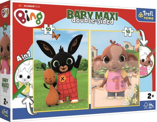 Trefl Kétoldalas puzzle Rabbit Bing BABY MAXI 2x10 darab