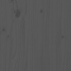 Greatstore szürke tömör fenyőfa borszekrény 62x25x62 cm