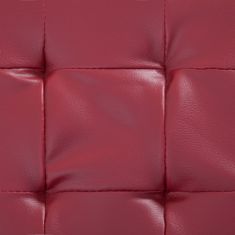 Greatstore 281374 Storage Ottoman 87,5 cm Wine Red Faux Leather