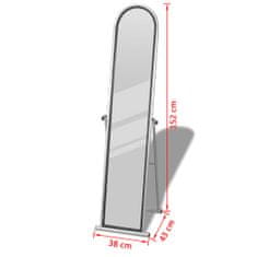 shumee 240580 Free Standing Floor Mirror Full Length Rectangular Grey