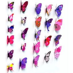IZMAEL Pillangók falimatrica 12db - Lila