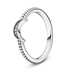 Pandora Bámulatos ezüst gyűrű kövekkel CrescentMoon 199156C01 (Kerület 54 mm)
