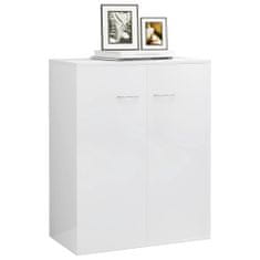 shumee magasfényű fehér forgácslap tálalószekrény 60 x 30 x 75 cm