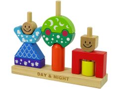 Lean-toys Fából készült Smileys Day and Night játék 48 variáció